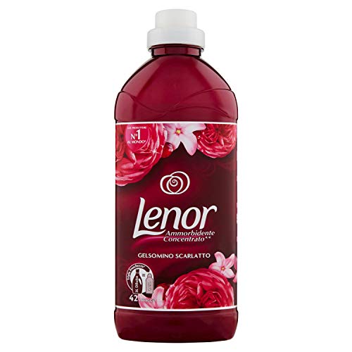 Lenor Rubí Y Jazmín Suavizante Para Ropa, Sábanas Como Recién Cambiadas Cada Noche Hasta 1 Semana, 42 Lavados , Pack of 8 x 1050 ml
