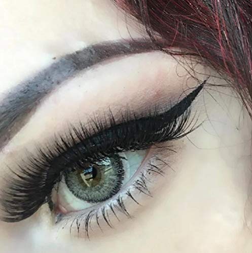 Lentes de contacto sin corrección, de color gris satinado (3 tonos), 12 meses de uso, incluye solución multifunción para lentes de Avizor (10 ml) y funda, pinza y aplicador