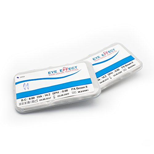 lentillas de colores marrones – sin graduación – hazelnut brown – para ojos claros & oscuros – estuche de lentillas gratis