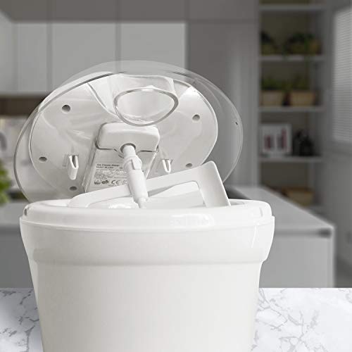 Leogreen - Máquina de helado eléctrica de 1,4 l, para helado, para helado, sorbet y yogur helado, máquina de helado sin BPA, fácil de usar, fabricada en 15-30 minutos