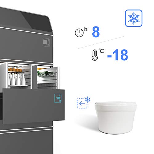 Leogreen - Máquina de helado eléctrica de 1,4 l, para helado, para helado, sorbet y yogur helado, máquina de helado sin BPA, fácil de usar, fabricada en 15-30 minutos