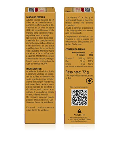 LEOTRON Vitamina C - 18 Comprimidos - Complemento alimenticio con vitamina C, zinc y selenio con edulcorantes