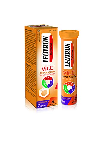 LEOTRON Vitamina C - 18 Comprimidos - Complemento alimenticio con vitamina C, zinc y selenio con edulcorantes