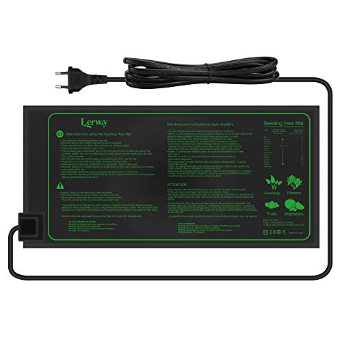 LERWAY Manta Termica Plantas de Invernadero,Manta Calefactora de Germinación Semilla Almohadilla Calentadora Impermeable de Plantas y Reptiles para Jardín Hidropónico Cultivo (1PC)