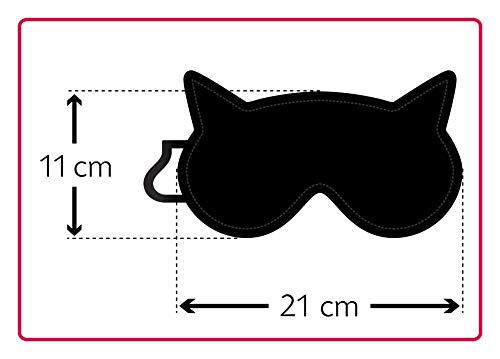 Leschi | Máscara para dormir (para calentar y enfriar) | 36762 | La gata Luna | Color: Medianoche/Medianoche