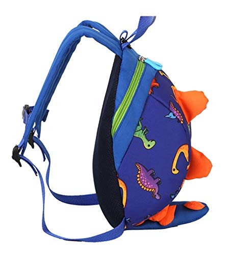 LESNIC Mochila para Niños Guarderia Niño Mochila Anti Perdió Dinosaurio Mochila Escolar con Correa de Arnés de Seguridad Mochila Escolar Infantil Bebe (Celo Azul)