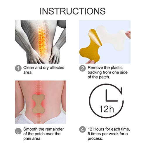 Lespar 12 Parches para aliviar el Dolor de ajenjo, Parche para aliviar el Dolor, Alivio del Dolor para el Cuello y el Hombro, Parche térmico, Parches de ajenjo para relajación de Las