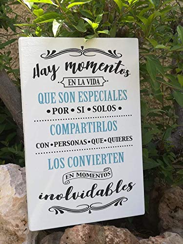 Letrero de Madera con Frases. Mensajes Positivos e inspiradores para decorar tus espacios, regalar, compartir y disfrutar.