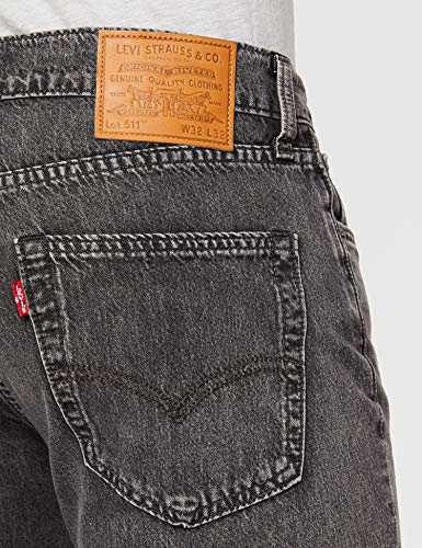 Levi's 511 Slim Fit Vaqueros, Gris Cat Mask Cool 4110, 32W / 32L para Hombre