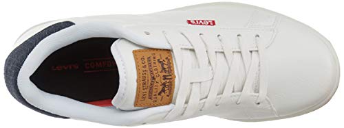 Levi's Declan Millstone 2 Tone - Zapatillas para Hombre, Blanco (R White 51) 45 EU