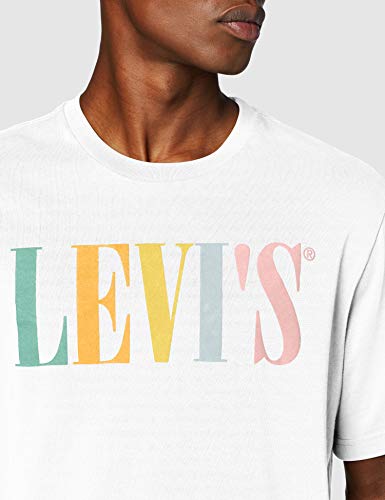 Levi's Relaxed Graphic tee Camiseta, Blanco (90's Serif Logo D3 White 0038), Medium para Hombre
