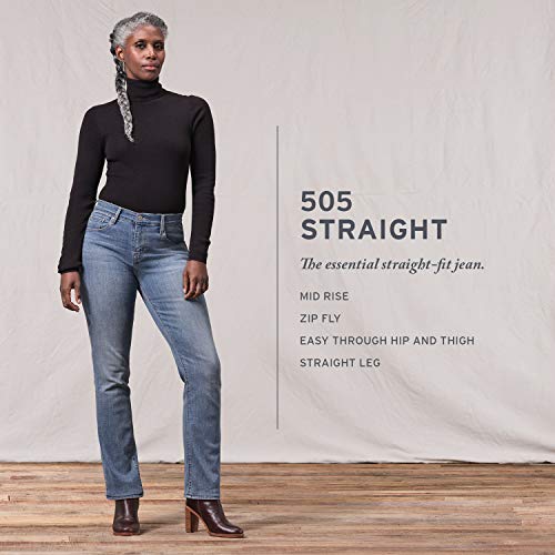 Levi's Straight 505 - Vaqueros para Mujer Negro (Onyx) 46 ES/S