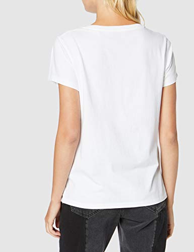 Levi's Vneck Camiseta, Blanco (White + 0002), Large para Mujer