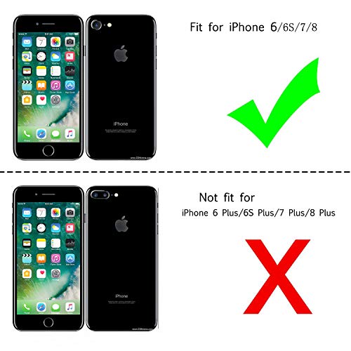 LeYi Funda iPhone SE 2020/6 / 6S / 7/8 Armor Carcasa con 360 Anillo iman Soporte Hard PC y Silicona TPU Bumper antigolpes Fundas Case para movil iPhone 7 con HD Protector de Pantalla,Negro