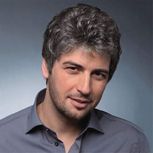 LHWY Peluca Natural Rubia Negra Pelo Moda Peluca Corta para Hombre Peluca De Hombre para Hombre, MarróN, Guapo Y Fresco Peluca Nueva