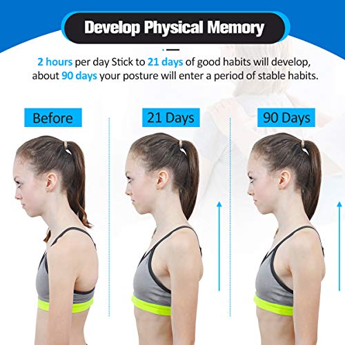 liaboe Corrector de postura - Corrector de espalda inteligente con función de vibración para aliviar el dolor de espalda, pecho, cuello y hombro