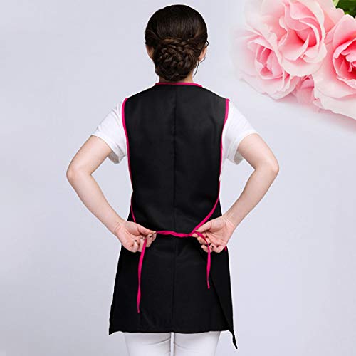 LiangKai Delantal de Peluquero con Bolsillos Delantal Profesional para Peluquería Bata de Peluquería para Restaurate Salón de Belleza #1
