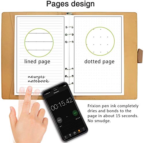 Libreta Inteligente Reutilizable, Cuaderno digital, Hojas borrables y adaptadas para escaneo a PDF mediante APP [A5 Hojas Rayadas y Punteadas]