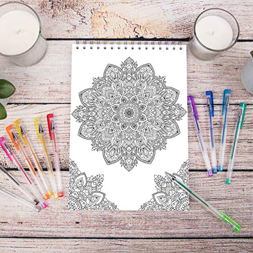 Libros Mandalas Colorear Adultos por Colorya, Papel Calidad Premium, Sin Manchas, Impresión A Una Cara, Libro Tamaño A4 y Espiralado + Ebook Extra con ejemplos, ideas y tips para colorear