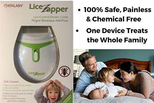 Lice Zapper electronic electric head lice nit comb- detects and kills headlice