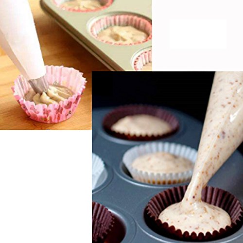 Lictin 100pcs Bolsas de Pastelería Mangas Pastelera deshechable Manga repostería para Fondant Decoración