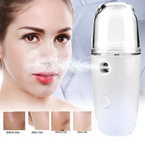 Licuadora portátil nano de 30 ml con rociador, aerosol en spray de iones de mano Nano Mist, mini vaporizador facial recargable con sauna de vapor facial