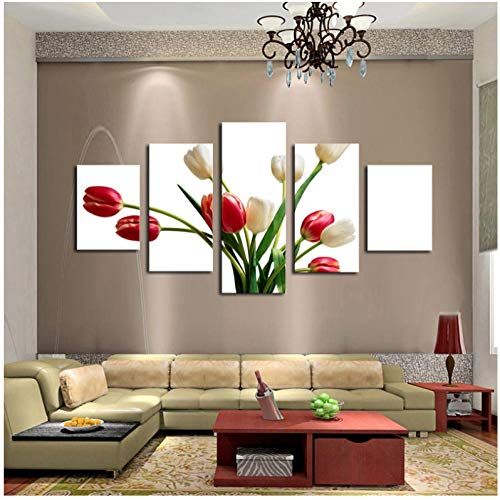 Lienzo Arte de la pared Pintura Flores blancas rojas Decoraciónación casera moderna para la sala de estar Impresión de orquídeas Carteles e impresiones de imágenes 30x40 30x60 30x80cm Sin marco