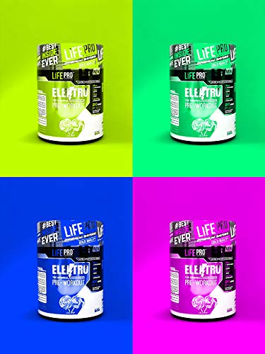 Life Pro Elektro 500g | Pre Workout en Polvo | Suplemento Pre Entreno de la Mejor Calidad del Mercado | Nueva Formula (COLA)