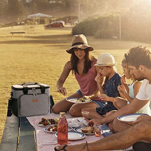 Lifewit 24L(40can) Nevera Flexible Bolsa de Compra Reutilizable Bolsa Isotermica Grande Nevera Portatil para Bebidas, Bolsa Térmica Comida Portas Alimentos para Playa, Picnic, Camping, Barbacoa