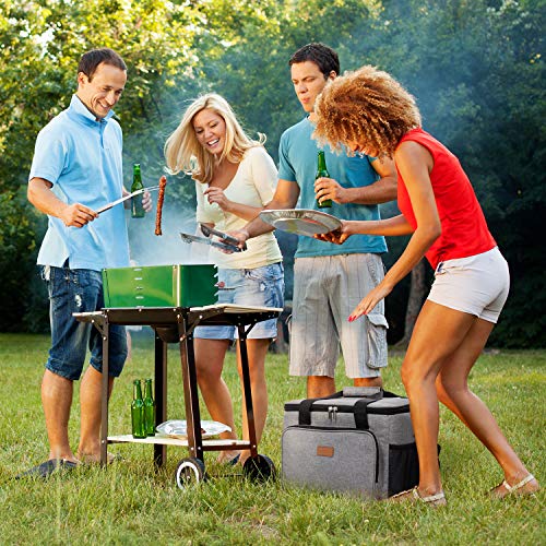 Lifewit 24L(40can) Nevera Flexible Bolsa de Compra Reutilizable Bolsa Isotermica Grande Nevera Portatil para Bebidas, Bolsa Térmica Comida Portas Alimentos para Playa, Picnic, Camping, Barbacoa