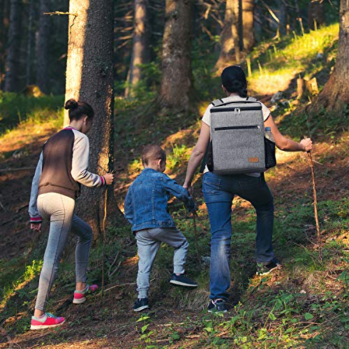 Lifewit Mochila de Refrigeración Bolsa Térmica Porta Alimentos Mochila Grande Suave para la Playa/Picnic/Día de Campo/Barbacoa (Gris)