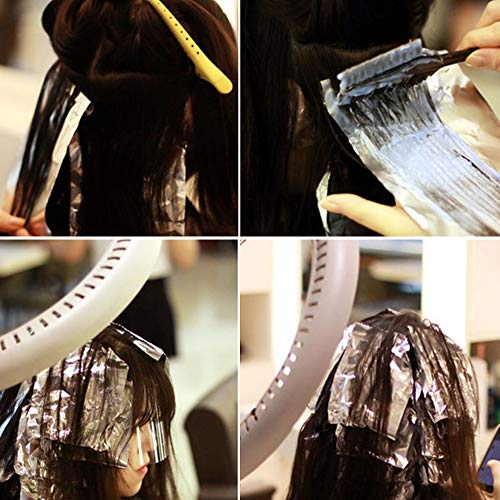 Lifreer - Película de aluminio para el cabello, para resaltar, Peluquería y pelo, rollo de papel de aluminio para bricolaje en el hogar y salón de belleza, 17 x 12 cm
