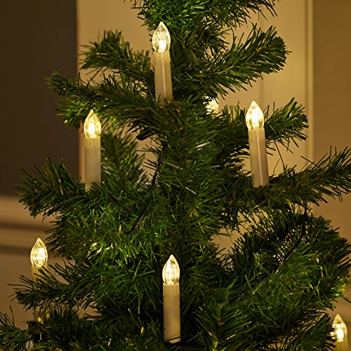 Lights4fun 50 Velas LED a Pilas con Clip para Arbol de Navidad y Uso en Interiores