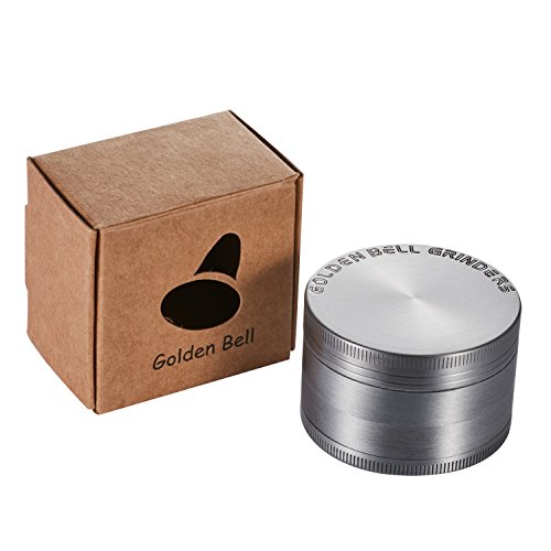LIHAO 2" Grinder 4 Piezas Grinder Metálico con Rascador Polen para Hierbas y Especias (5cm, Plata Antigua)