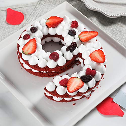 LIHAO Molde de Silicona Números Moldes de Formas Específicas para Tarta Pastel Repostería Cumpleaños Aniversario de Bodas - Número 6 / Número 9