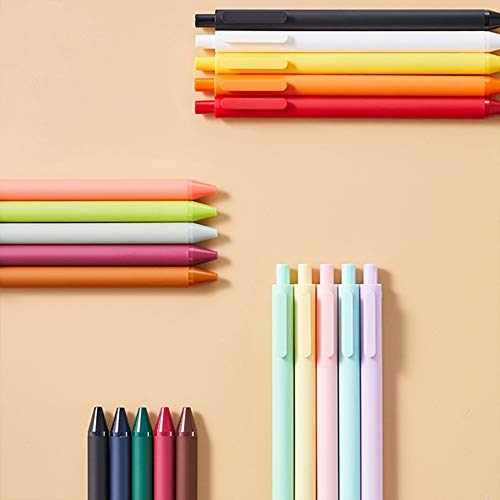 Lihgfw Libro de Consulta Retro Color Neutral de la Pluma 5 Soft Pegamento Pintura de Aerosol de Mano Cortina Estilo Antiguo, Macaron, Firma Color Rural Pluma Oficina de Carbono Pen (Color : C)