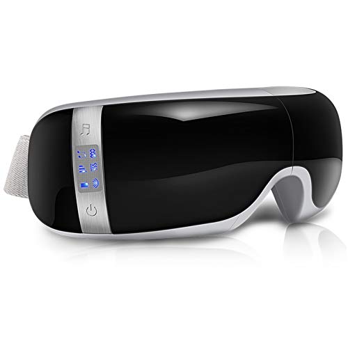Lijun Masajeador de Ojos,Masajeador Ojos,Masajeador Electrónico Plegable Recargable con Compresión del Calor y Bluetooth Música,para Ojo Seco Relajarse Visión Ojo Oscuro Círculos Estrés