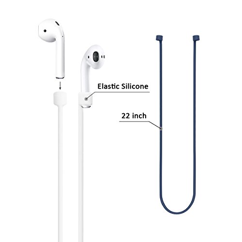 LIKDAY Airpods Correa 22"Silicona Anti-Lost Cable Cable Conector para Aire Pods Cuello Cuerda para inalámbrico Auriculares
