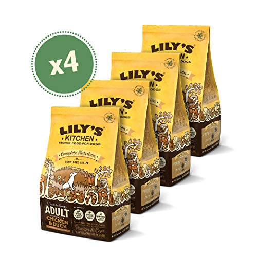 Lily's Kitchen Pienso Completo de Pollo y Pato para Perros Adultos (4 x 1kg)