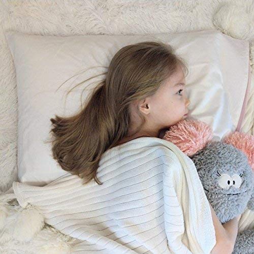 Lilysilk 1008-04-W-DB - Funda De Almohada Una Cara De 100% Seda De 19 Momme Y Otra De 100% Algodón 50x75CM Blanco 1 Unidad Embalaje de Blosa