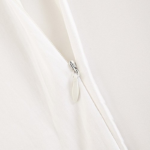 Lilysilk 1008-04-W-DB - Funda De Almohada Una Cara De 100% Seda De 19 Momme Y Otra De 100% Algodón 50x75CM Blanco 1 Unidad Embalaje de Blosa