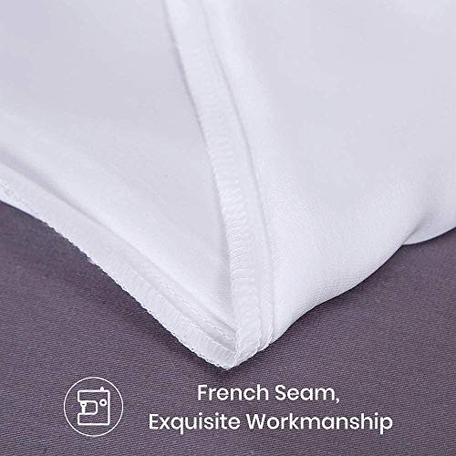 Lilysilk Funda de almohada de seda, 1 pieza, antiácaros, cuidado del Cabello, Protector de almohada, 19 Momme, blanco, 50x75cm