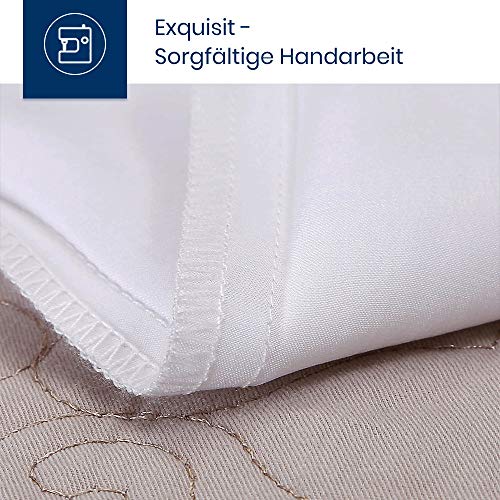 LilySilk - Funda de almohada de seda natural, 19 mm, para cuidado del cabello, cierre transparente invisible, seda, blanco, 40 x 80 cm