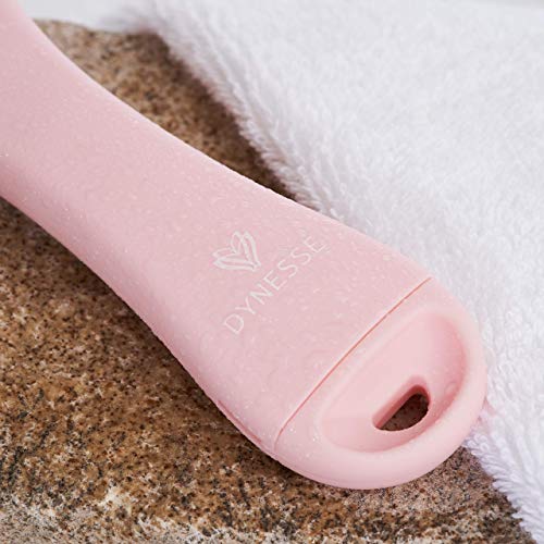 Lima de Pies Premium de Corte Láser con Mini Lima de Durezas de DYNESSE. Escofina Callos con Diseño Ergonómico. Limpiador Pies de Acero Inoxidable para Spa y Pedicura. Elimina las Pieles Muertas