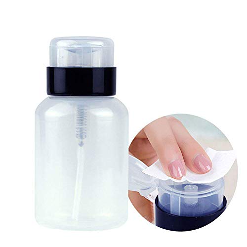 Limpiador de botellas de manicura con dispensador de bomba multifukción de 210 ml, para eliminar el esmalte de uñas