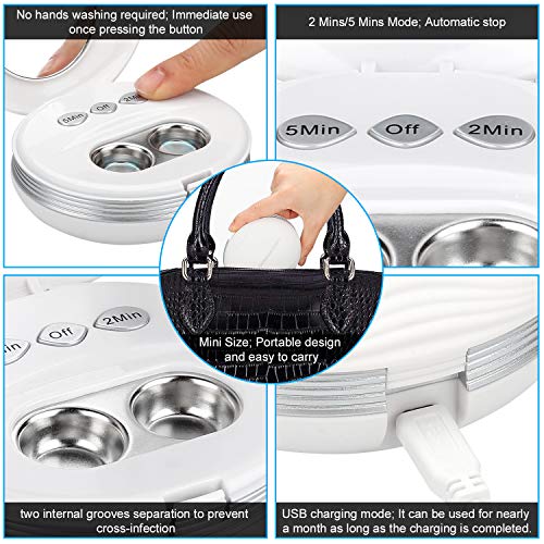 Limpiador de lentes de contacto, limpiador ultrasónico de lentes de contacto con cargador USB, ajuste de lente suave, lente duro, lentes de contacto, lentes de color, lentes RGP y lentes OK