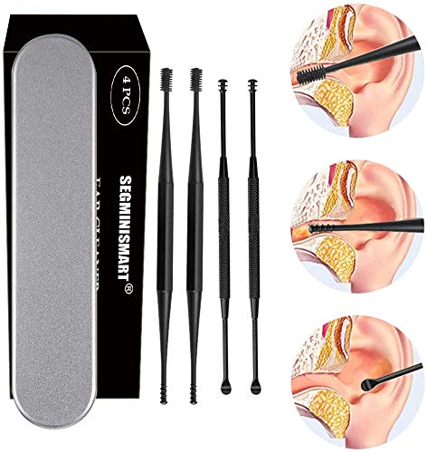 Limpiador de Oídos, Removedor de Cera de Oído, Ear Wax Removal, Ear Cleaner, Limpiador de oídos inteligente, para bebés, jóvenes y adolescentes adultos, 4 Pcs
