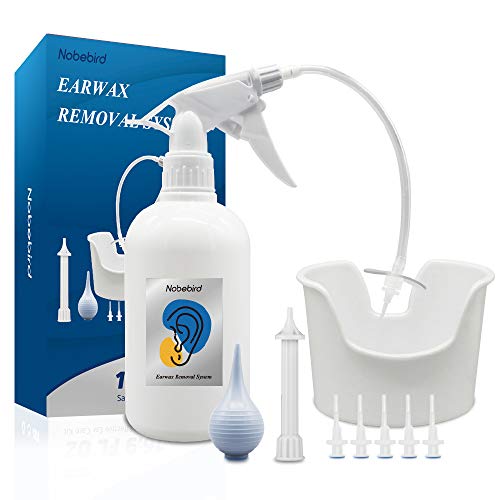 Limpiador de orejas, kit de irrigación del oído para lavar la cera del oído en el hogar, aliviar los oídos bloqueados/con picazón/dolor de oído para adultos y niños