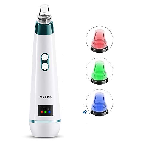 Limpiador de Poros, Eliminador de Punto Negro, 5 Sondas Multifuncionales Removedor de Espinillas Electrico para Eliminación de Espinillas y Acné Hembra Extractor Puntos Negros (Blue_eur remover)