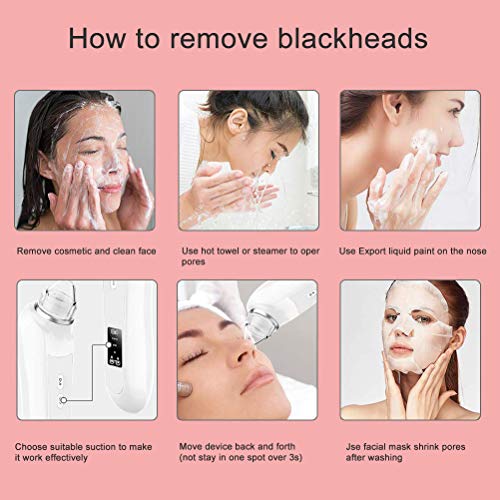 Limpiador de Poros Espinillas, Removedor de Espinillas Limpiador de Poros Faciales WIFI Visible con Cámara de Microscopio HD 20X Limpiador de Poros Facial de Succión Recargable